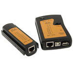เครื่องทดสอบสายเครือข่าย RJ45 และ RJ11, RJ45/RJ11 สีดำ