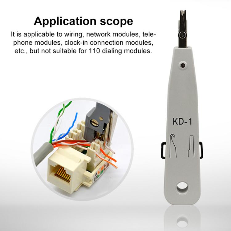 เครื่องมือเจาะสาย RJ45 / RJ12 / RJ11 สำหรับซ็อกเก็ตโทรศัพท์ BT สีขาว