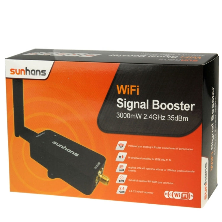 เครื่องขยายสัญญาณ WiFi Sunhans SH24BTA-N 35dBm 2.4GHz 3W 11N/G/B รีพีตเตอร์ไร้สาย รุ่น SH24BTA-N