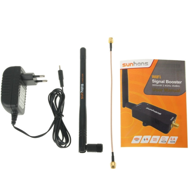 เครื่องขยายสัญญาณ WiFi Sunhans SH24BTA-N 35dBm 2.4GHz 3W 11N/G/B รีพีตเตอร์ไร้สาย รุ่น SH24BTA-N