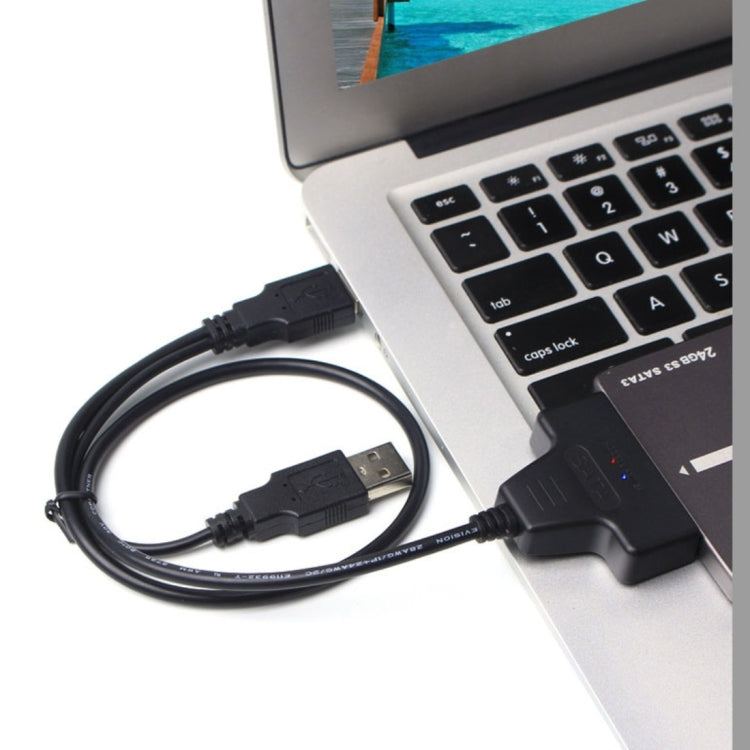 สายอะแดปเตอร์ USB 2.0 คู่เป็น SATA สำหรับฮาร์ดไดรฟ์ 2.5 นิ้ว SATA HDD / SSD