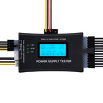 เครื่องทดสอบแหล่งจ่ายไฟคอมพิวเตอร์ PC แบบจอ LCD ดิจิตอล 20/24 พิน พร้อมเครื่องวัดกำลังไฟและเครื่องมือวินิจฉัย พร้อมขั้วต่อ ATX และจอ LCD