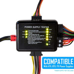 เครื่องทดสอบแหล่งจ่ายไฟ PC 20 / 24 พิน PSU ATX SATA HD พร้อมขั้วต่อ ATX