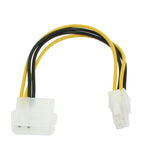 สายแปลงขั้วต่อพาวเวอร์เมนบอร์ด Molex IDE 2 พิน เป็น 4 พิน ATX P4 12V สำหรับ CPU, ตัวผู้ 2 พิน เป็น ตัวเมีย 4 พิน