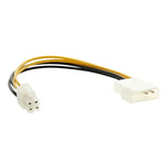 สายแปลงขั้วต่อพาวเวอร์เมนบอร์ด Molex IDE 2 พิน เป็น 4 พิน ATX P4 12V สำหรับ CPU, ตัวผู้ 2 พิน เป็น ตัวเมีย 4 พิน