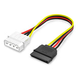 สายแปลงพาวเวอร์ IDE 4 พิน เป็น Serial ATA SATA (15 ซม.), วัสดุ: อะลูมิเนียม+แมกนีเซียม, 4 พิน IDE เป็น SATA