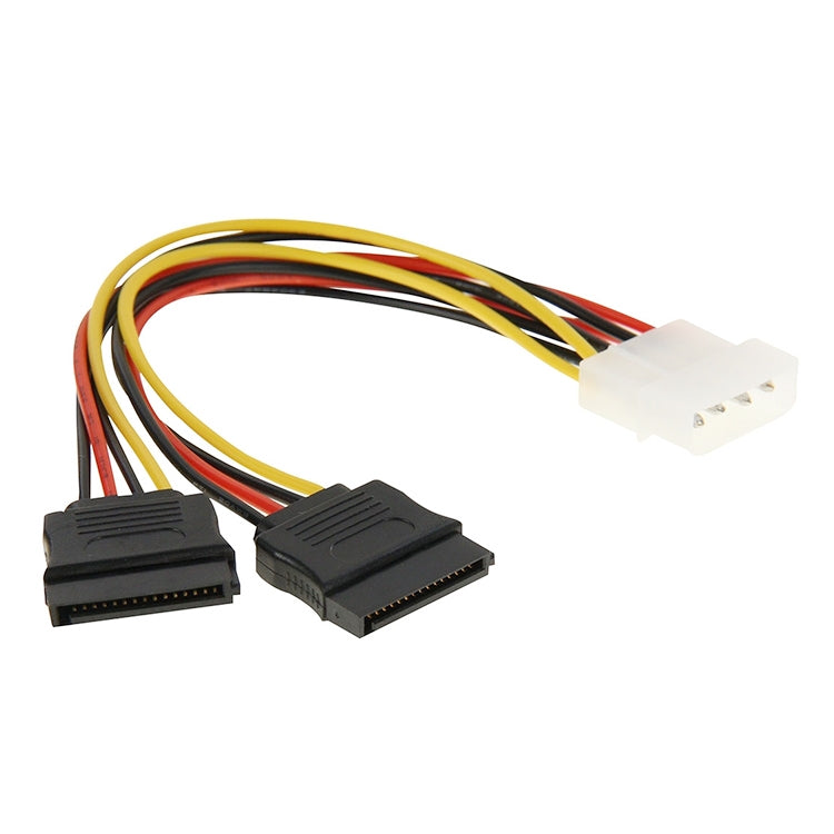 สายแปลงพาวเวอร์ 2 x 15 พิน เป็น 4 พิน Serial SATA ความยาว 18 ซม., วัสดุ: อะลูมิเนียม + แมกนีเซียม, วัสดุ: ทองแดง
