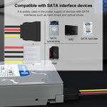 สายแปลงพาวเวอร์ 2 x 15 พิน เป็น 4 พิน Serial SATA ความยาว 18 ซม., วัสดุ: อะลูมิเนียม + แมกนีเซียม, วัสดุ: ทองแดง