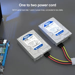 สายแปลงพาวเวอร์ 2 x 15 พิน เป็น 4 พิน Serial SATA ความยาว 18 ซม., วัสดุ: อะลูมิเนียม + แมกนีเซียม, วัสดุ: ทองแดง