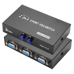 กล่องสวิตช์ VGA 2 พอร์ต, 2 เข้า 1 ออก สำหรับจอ LCD คอมพิวเตอร์ ทีวี - HD15 (FJ-15-2C)