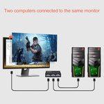 กล่องสวิตช์ VGA 2 พอร์ต, 2 เข้า 1 ออก สำหรับจอ LCD คอมพิวเตอร์ ทีวี - HD15 (FJ-15-2C)