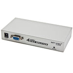 ตัวแยกสัญญาณ VGA 4 พอร์ต 150MHz (1 อินพุต VGA, 4 เอาต์พุต VGA), ตัวแยก 4 พอร์ต สีเงิน