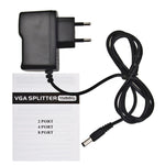 ตัวแยกสัญญาณ VGA 4 พอร์ต 150MHz (1 อินพุต VGA, 4 เอาต์พุต VGA), ตัวแยก 4 พอร์ต สีเงิน