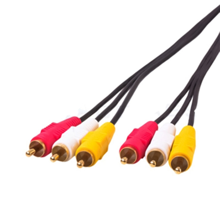 สายสัญญาณเสียงและวิดีโอ RCA สเตอริโอคุณภาพปกติ ความยาว 3 เมตร, 3 RCA ถึง 3 RCA, ความยาว 3 เมตร