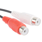 สายแยก Y ตัวเมีย RCA 2 ช่อง ถึงตัวผู้ RCA 1 ช่อง สำหรับวิดีโอ, ความยาว 26.5 ซม., ตัวผู้ RCA 1 ถึง ตัวเมีย RCA 2