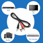 สายแจ็ค 3.5 มม. สเตอริโอคุณภาพปกติ ถึง RCA ตัวผู้, ความยาว 3 เมตร, ความยาว 3 เมตร