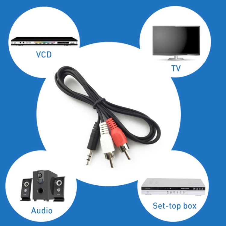 สายแจ็ค 3.5 มม. สเตอริโอคุณภาพปกติ ถึง RCA ตัวผู้, ความยาว 3 เมตร, ความยาว 3 เมตร
