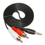 สายแจ็ค 3.5 มม. สเตอริโอคุณภาพดี ถึง RCA ตัวผู้, ความยาว 5 เมตร, คุณภาพดี, ความยาว 5 เมตร