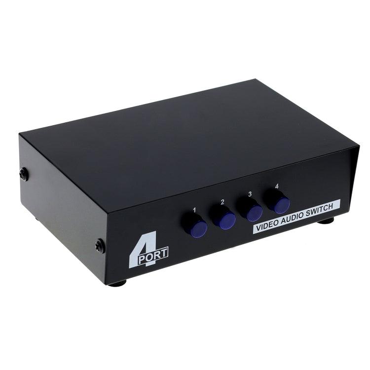 กล่องสวิตช์ AV RCA อินพุต 4 ช่อง เอาต์พุต 1 ช่อง, อินพุต 4 ช่อง เอาต์พุต 1 ช่อง