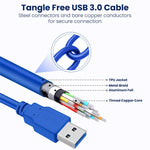 สายต่อ USB 3.0 A ตัวผู้ถึง A ตัวผู้ AM-AM, ความยาว: 3m, ความยาว: 3m