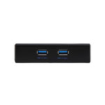 สายแผงหน้ากาก USB 3.0 สำหรับช่องใส่แฟลปดิสก์ 20 พิน 2 พอร์ต พร้อมขาตั้ง, USB 3.0 2 พอร์ต (สีดำ)