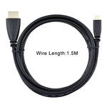 สาย Micro HDMI ถึง HDMI 19 พิน ความยาว 1.5m, เวอร์ชัน 1.4, ตัวผู้ HDMI, ความยาว: 1.5m