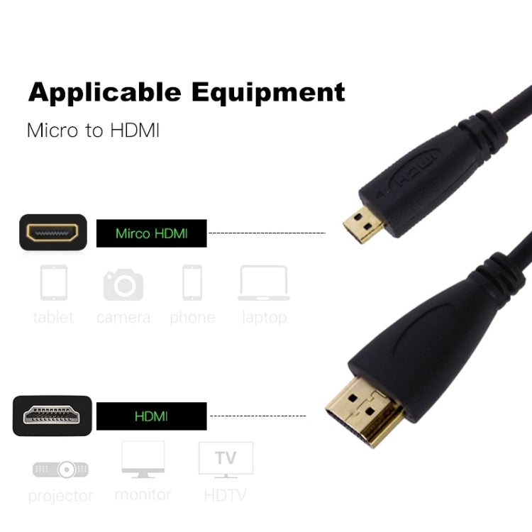 สาย Micro HDMI ถึง HDMI 19 พิน ความยาว 1.5m, เวอร์ชัน 1.4, ตัวผู้ HDMI, ความยาว: 1.5m