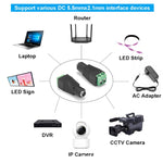 ขั้วต่อแจ็คไฟ DC ตัวเมีย CCTV จำนวน 10 ชิ้น