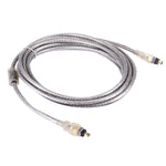 สายไฟ Firewire IEEE 1394 4 พิน ตัวผู้ถึงตัวผู้คุณภาพสูง, ความยาว: 3m (ชุบทอง), 4 พิน ถึง 4 พิน (3m)