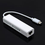 อะแดปเตอร์มัลติฟังก์ชัน Type-C ถึง 3 พอร์ต USB และ RJ45, ความยาว: 13 ซม., 3 พอร์ต USB+RJ45