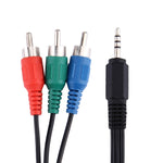 สายวิดีโอคอมโพเนนต์ RGB แจ็ค 3.5 มม. ยาว 1.5 เมตร, 3.5 มม. ถึง 3 RCA, ความยาว: 1.5 เมตร