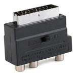 สาย Scart ตัวผู้ถึงตัวเมีย พร้อมช่อง AV คอมโพสิต + S-Video, ช่องทอง AV + S-Video