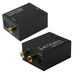 ตัวแปลงเสียงดิจิทัลออปติคัล Toslink เป็นเสียงอนาล็อก RCA (สีดำ), Spdif+Coaxial เป็น 2RCA