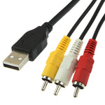 สาย USB เป็น 3 RCA ตัวผู้, ความยาว 1.5 เมตร, USB เป็น 3 RCA, ความยาว 1.5 เมตร