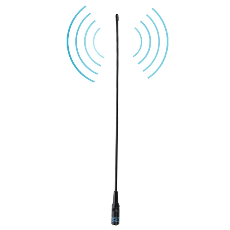 เสาอากาศวิทยุสื่อสารมือถือ NAGOYA NA-771 144/430MHz สปริงยืดหยุ่นแบบสองย่านความถี่ SMA-F ความยาวเสา 38 ซม.
