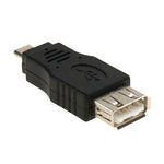 อะแดปเตอร์ USB 2.0 A ตัวเมียเป็น Micro USB 5 พิน ตัวผู้ OTG, USB AF เป็น Micro USB