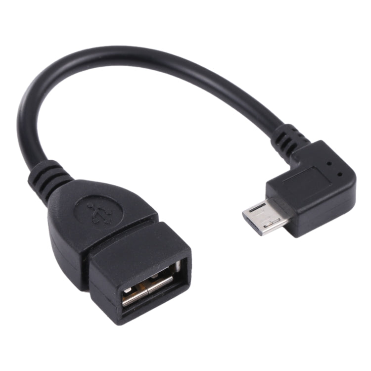 สายอะแดปเตอร์ Micro USB ตัวผู้มุม 90 องศาเป็น USB 2.0 AF พร้อมฟังก์ชัน OTG สำหรับ Galaxy / Nokia / LG / BlackBerry / HTC One X / Amazon Kindle / Sony Xperia ฯลฯ (40 ซม.)
