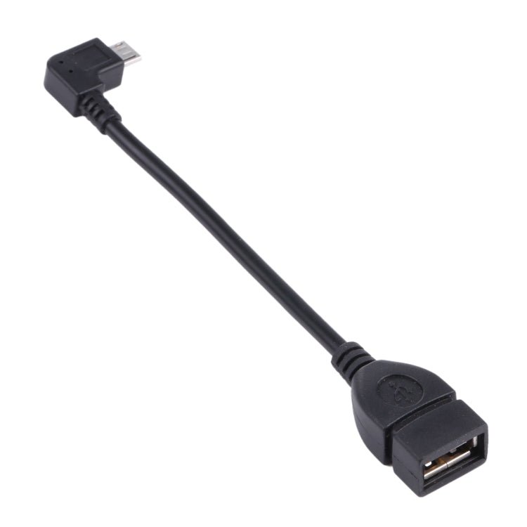 สายอะแดปเตอร์ Micro USB ตัวผู้มุม 90 องศาเป็น USB 2.0 AF พร้อมฟังก์ชัน OTG สำหรับ Galaxy / Nokia / LG / BlackBerry / HTC One X / Amazon Kindle / Sony Xperia ฯลฯ (40 ซม.)