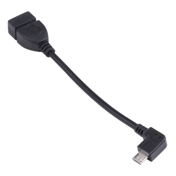 สายอะแดปเตอร์ Micro USB ตัวผู้มุม 90 องศาเป็น USB 2.0 AF พร้อมฟังก์ชัน OTG สำหรับ Galaxy / Nokia / LG / BlackBerry / HTC One X / Amazon Kindle / Sony Xperia ฯลฯ (40 ซม.)