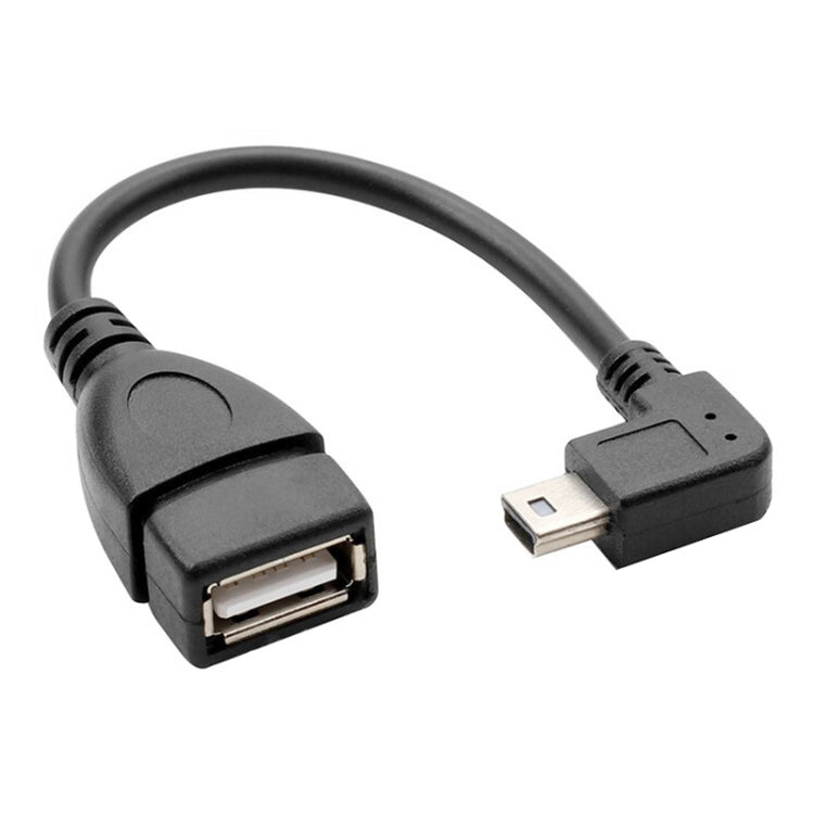 สายอะแดปเตอร์ Mini USB ตัวผู้ 90 องศา เป็น USB 2.0 AF พร้อมฟังก์ชัน OTG, ความยาว 13 ซม., มุมขวา Mini USB, 13 ซม.