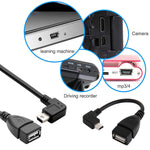 สายอะแดปเตอร์ Mini USB ตัวผู้ 90 องศา เป็น USB 2.0 AF พร้อมฟังก์ชัน OTG, ความยาว 13 ซม., มุมขวา Mini USB, 13 ซม.