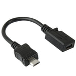 สายแปลง Mini USB ตัวเมียเป็น Micro USB ตัวผู้, ความยาว: 13 ซม.