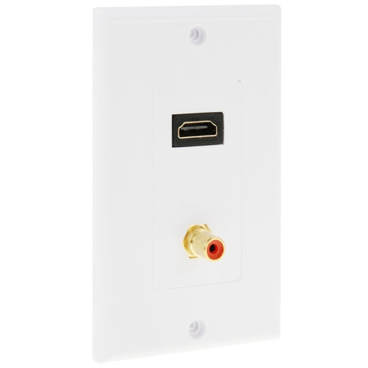 แผงปลั๊กผนัง HDMI ตัวเมีย + RCA ตัวเมีย