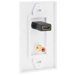 แผงปลั๊กผนัง HDMI ตัวเมีย + RCA ตัวเมีย