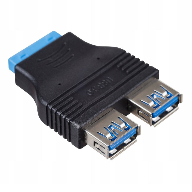 อะแดปเตอร์ 2 x USB 3.0 ตัวเมียเป็น 20 พิน
