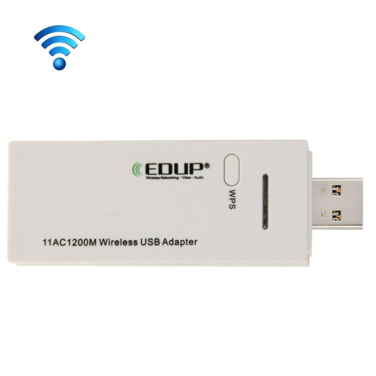 อะแดปเตอร์ไวไฟไร้สาย EDUP AC-1601 802.11AC 1200M แบบสองย่านความถี่ USB 3.0, AC-1601 1200Mbps