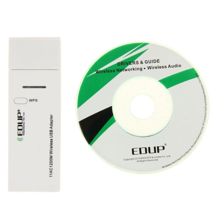 อะแดปเตอร์ไวไฟไร้สาย EDUP AC-1601 802.11AC 1200M แบบสองย่านความถี่ USB 3.0, AC-1601 1200Mbps
