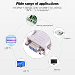 อะแดปเตอร์แปลงสัญญาณวิดีโอ DVI-I ตัวผู้ Dual-Link 24 + 5 พิน เป็น VGA ตัวเมีย 15 พิน