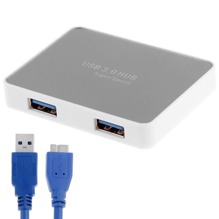 ฮับ USB 3.0 ความเร็วสูง 5Gbps 4 พอร์ต CR-H302 ผิวกระจก พร้อมสายส่ง USB 3.0 ความยาว 60 ซม., H302 สีขาว, H302 สีดำ
