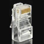 100 ชิ้น / แพ็ค ขั้วต่อ RJ45 ปลั๊กโมดูลาร์ ทอง: 3u, ทอง: 3u